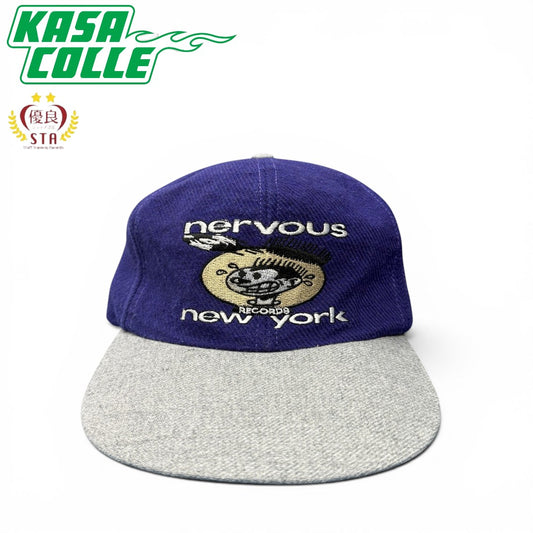 【NERVOUS RECORDS】ナーバスレコード "CHARACTER LOGO" Vintage スナップバックキャップ