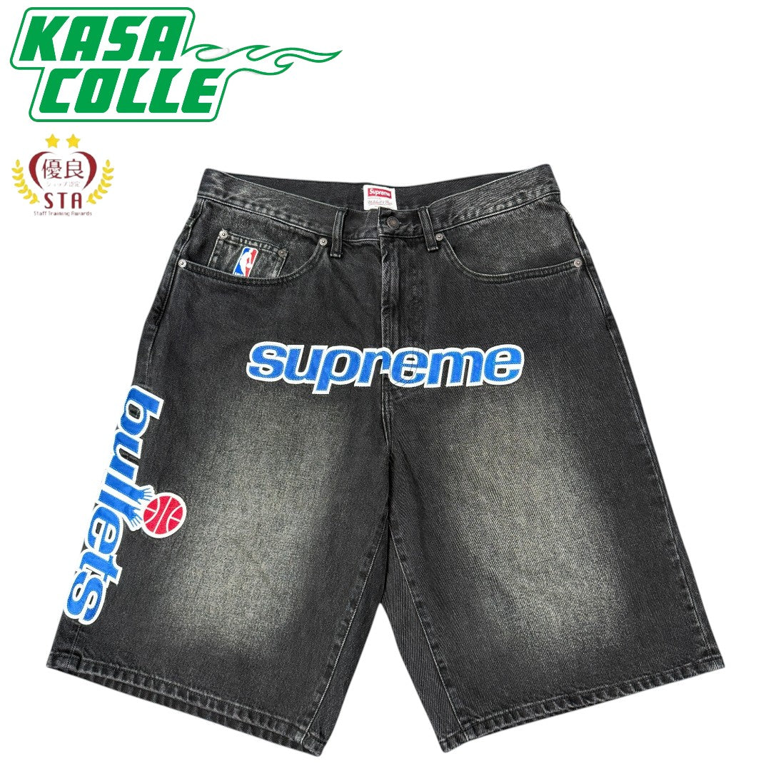 【SUPREME × MITCHELL & NESS】シュプリーム×ミッチェルアンドネス "NBA Bullets Denim Shorts" 20s デニムショーツ