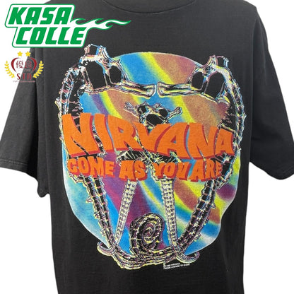 【NIRVANA】ニルヴァーナ "COME AS YOU ARE" 1992コピーライト 90's Vintage Tシャツ（giant by  TULTEX）
