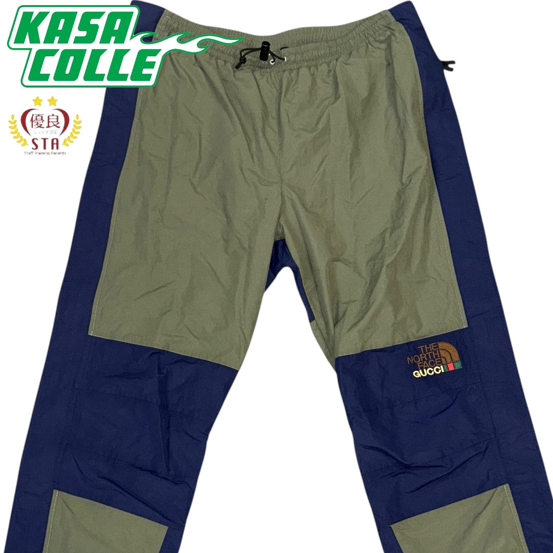 [GUCCI x THE NORTH FACE] Gucci x The North Face two-tone nylon pants, size L