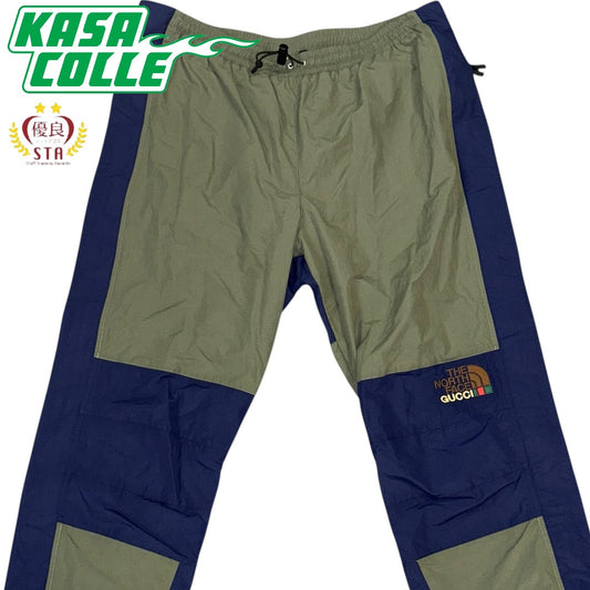 [GUCCI x THE NORTH FACE] Gucci x The North Face two-tone nylon pants, size L