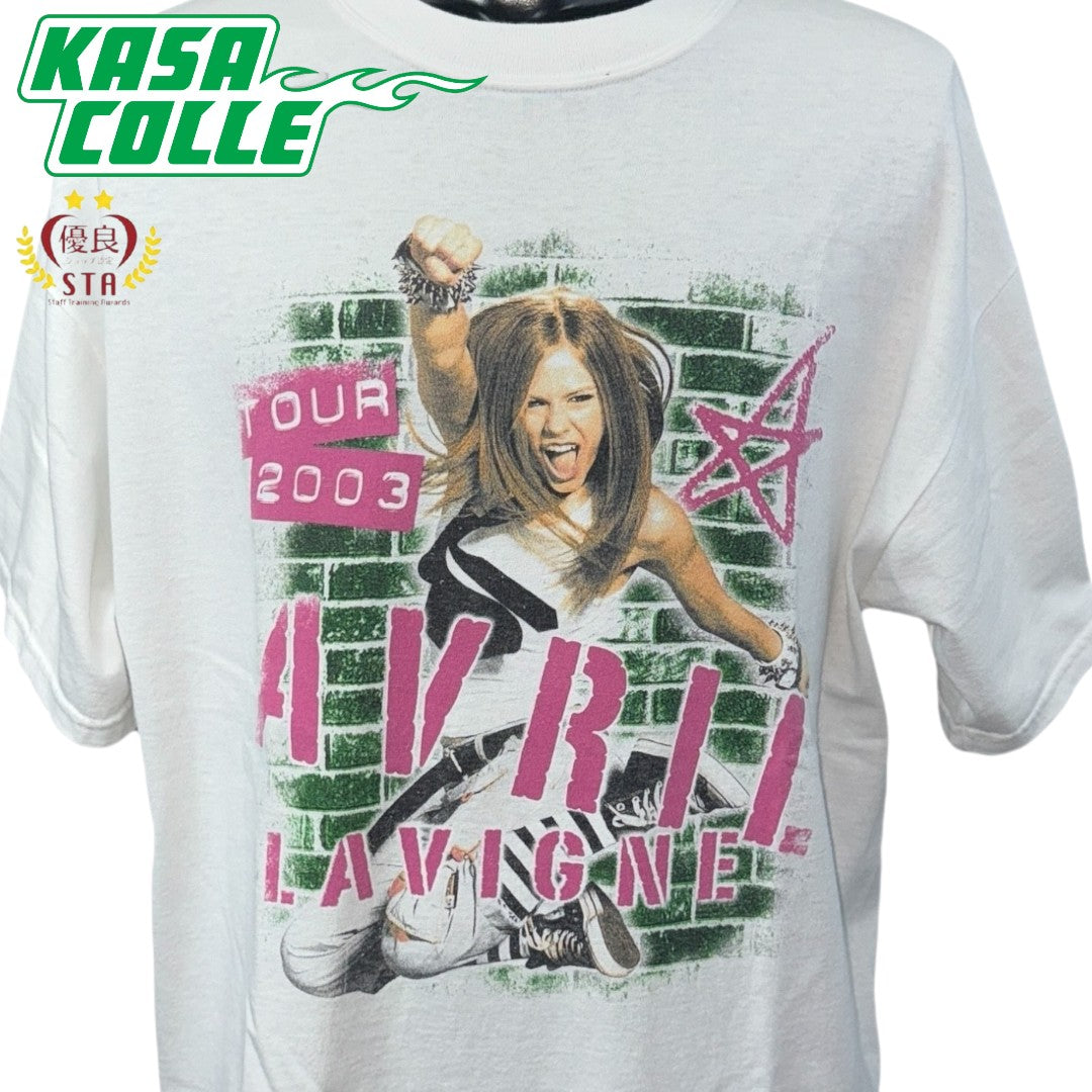 [AVRIL LAVIGNE] Avril Lavigne PUNK RULES TOUR 2003 T-shirt L