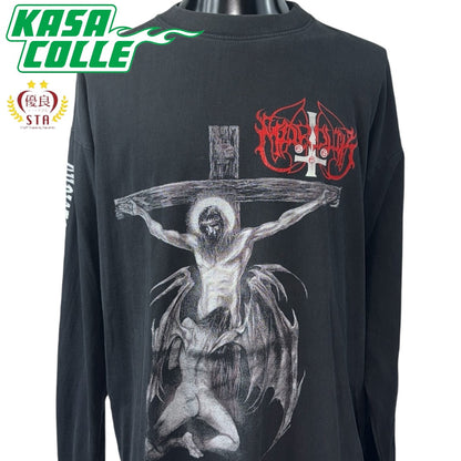 【MARDUK】マーダック　Christraping Black Metal ロングTシャツ XL相当