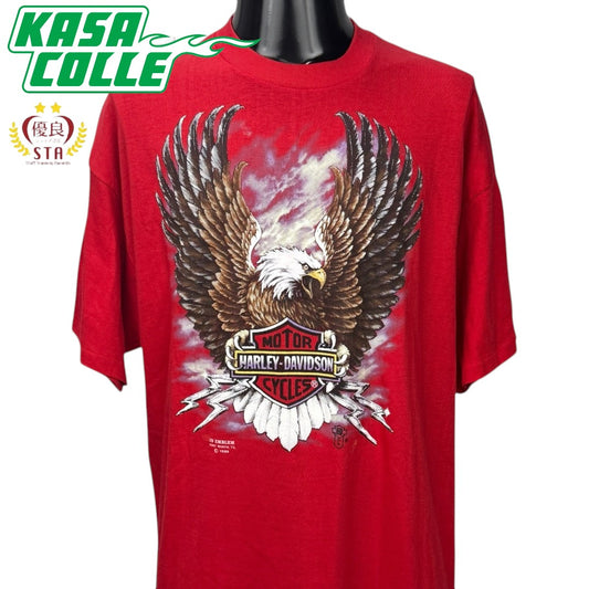 【HARLEY-DAVIDSON】ハーレーダビッドソン "EAGLE & LIGHTNING" 80's Vintage Tシャツ
