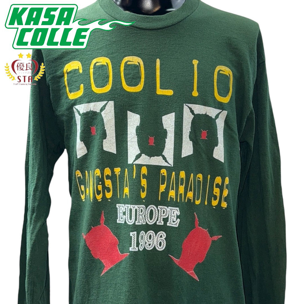 [COOLIO] Coolio "GANSTA'S PARADISE EUROPE 1996" Vintage Long Sleeve T-Shirt