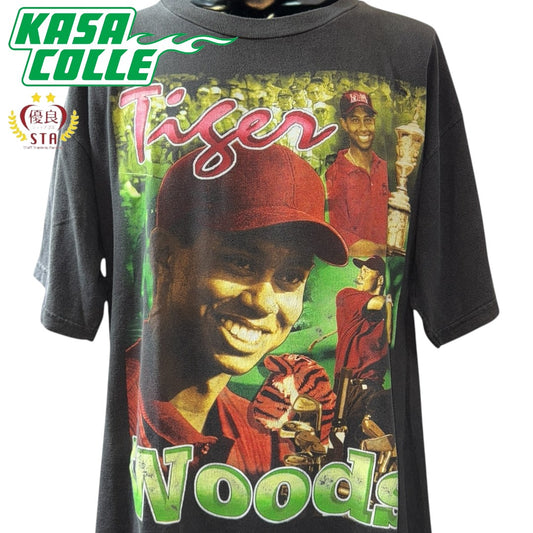 【TIGER WOODS】タイガー・ウッズ "THE FUTURE OF GOLF" 90's-00's Vintage RAP Tシャツ