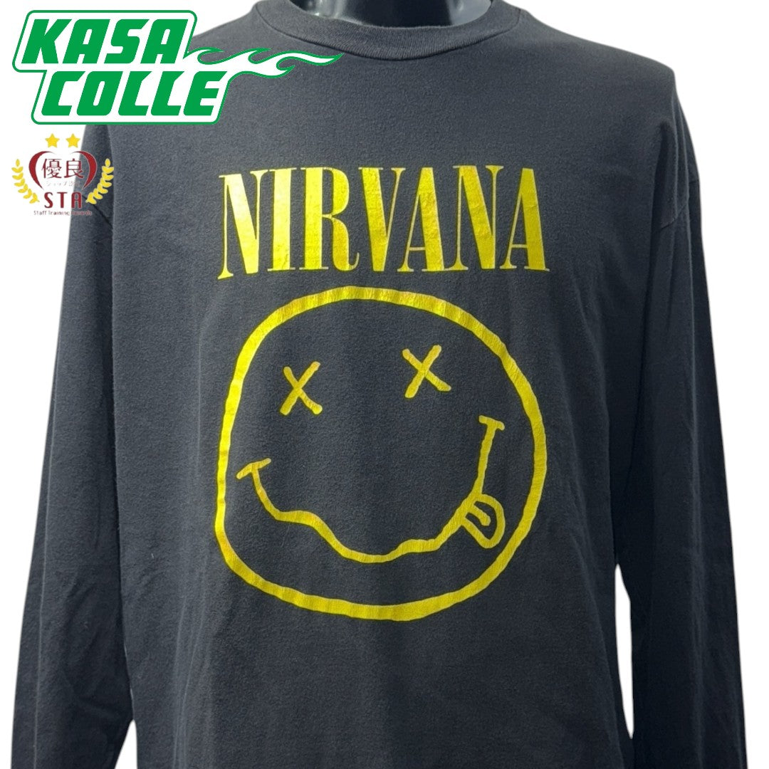 【NIRVANA】ニルヴァーナ スマイルVintage ロングスリーブTシャツ