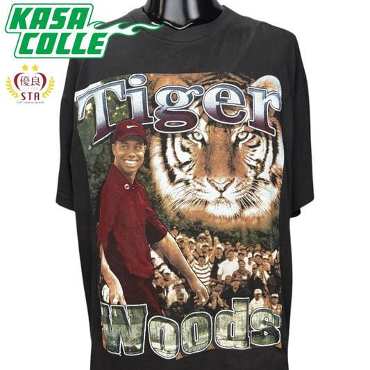 【TIGER WOODS】タイガー タイガー・ウッズ “MASTERS CHAMPION” 90’s Vintage Rap Tシャツ