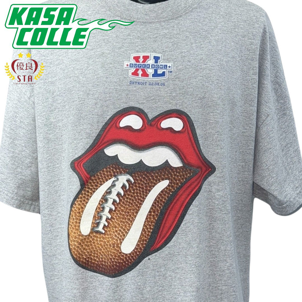 【ROLLING STONES】ローリングストーンズ NFL 2006 SUPER BOWL Tシャツ XL相当