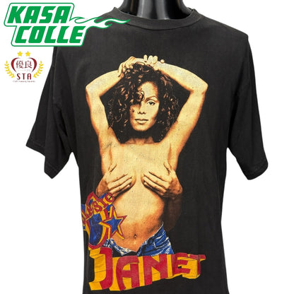 【JANET JACKSON】ジャネット・ジャクソン "JANET & NAUGHTY BY NATURE"RAP DESIGN 90's Vintage Tシャツ