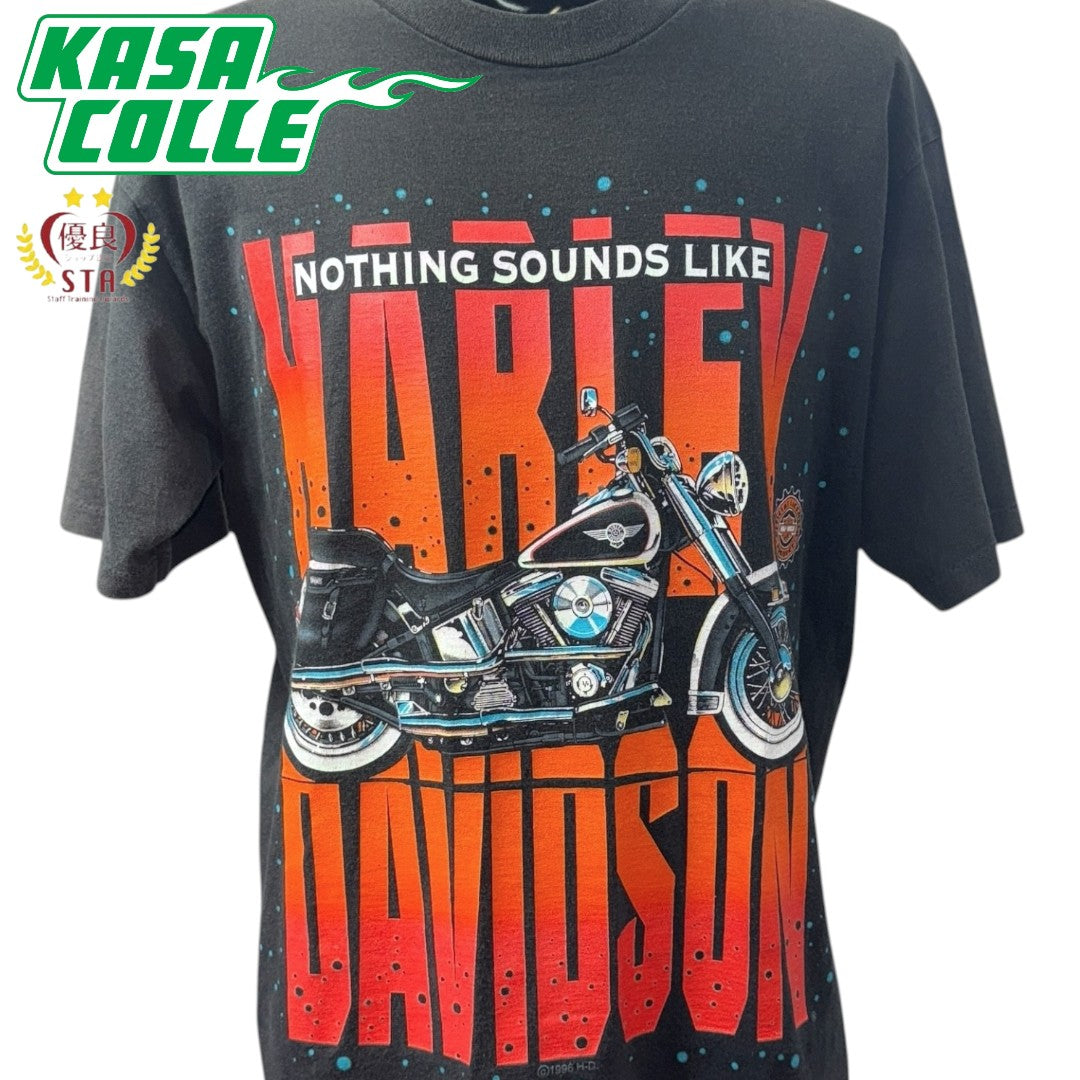 [HARLEY DAVIDSON] Harley Davidson 1996 Copyright Nothing sounds like T-shirt L