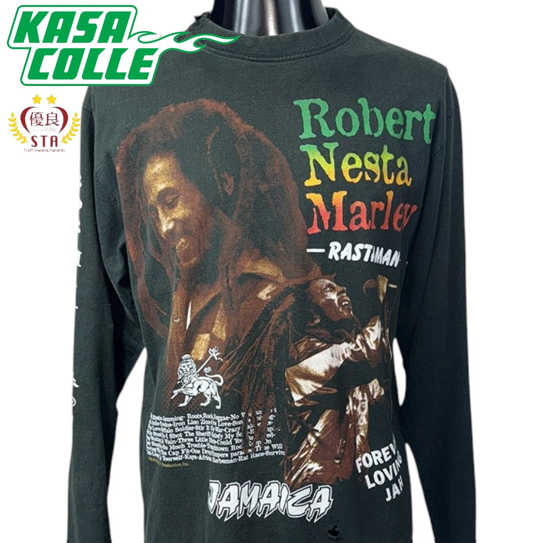 【BOB MARLEY】ボブ・マーリー "RASTAMAN FOREVER LOVING JAH" 90's Vintage ロングスリーブTシャツ