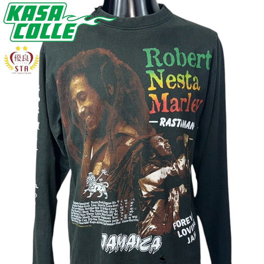 【BOB MARLEY】ボブ・マーリー "RASTAMAN FOREVER LOVING JAH" 90's Vintage ロングスリーブTシャツ