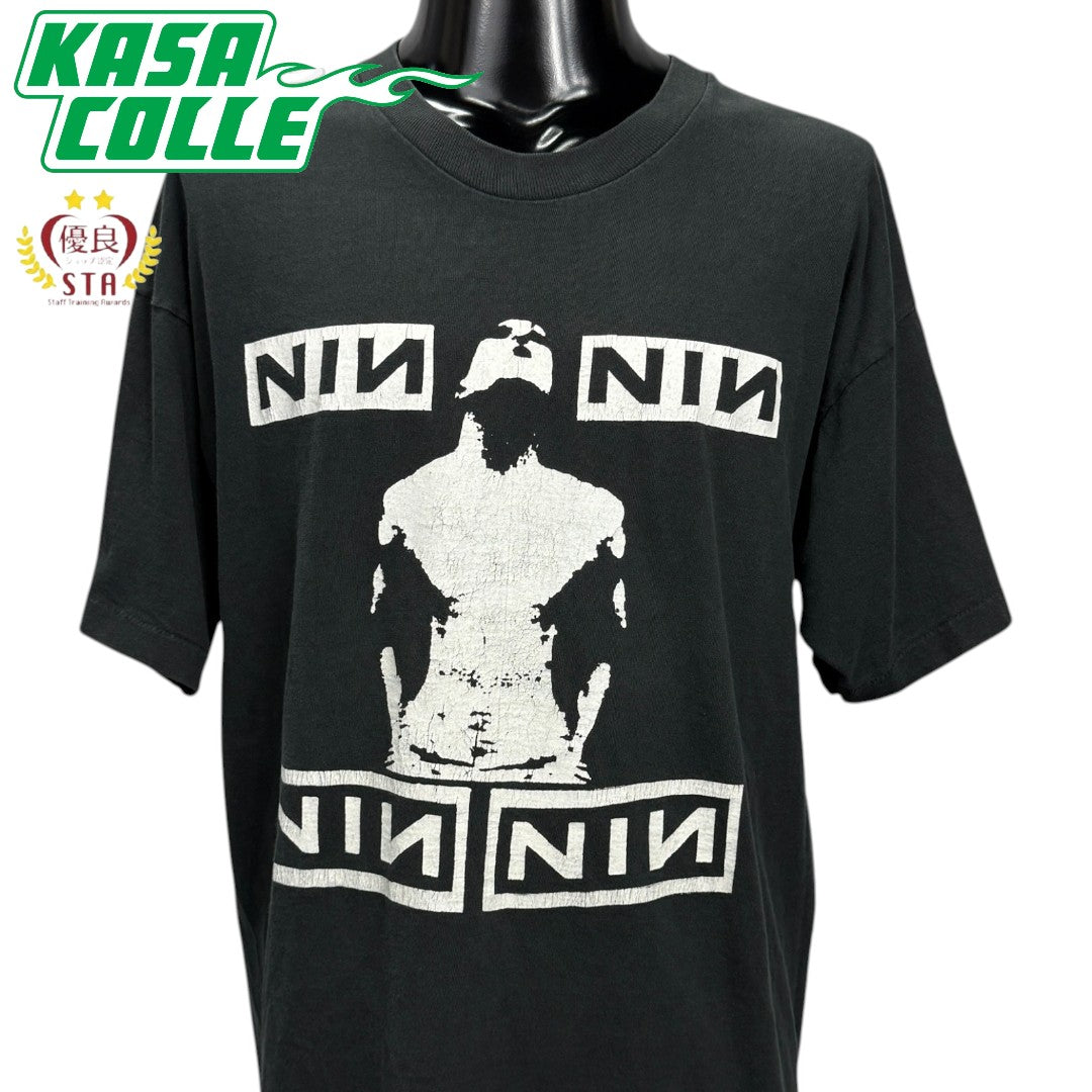 【NINE INCH NAILS】ナイン・インチ・ネイルズ "マルチロゴ & シルエット" 90's Vintage Tシャツ
