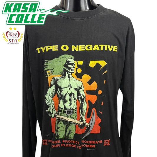 【TYPE O NEGATIVE】タイプ・オー・ネガティヴ "Casket Crew" 1995コピーライト 90's Vintage ロングスリーブ Tシャツ