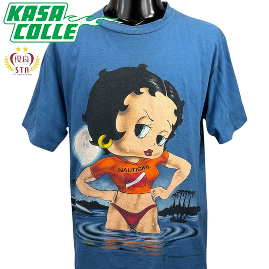 【BETTY BOOP】ベティブープ "NAUTIGIRL" 90's Vintage Tシャツ