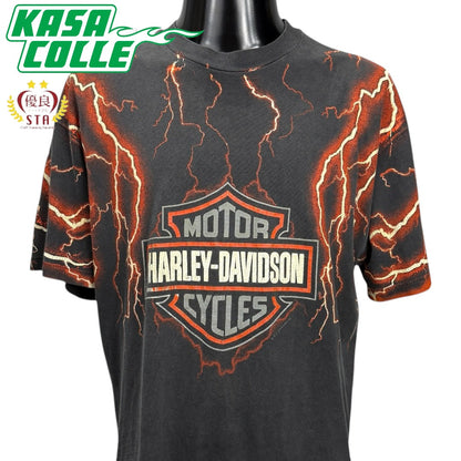 【HARLEY-DAVIDSON】ハーレーダビッドソン "LIGHTNING / LEWISTON, MAINE" 90's Vintage Tシャツ
