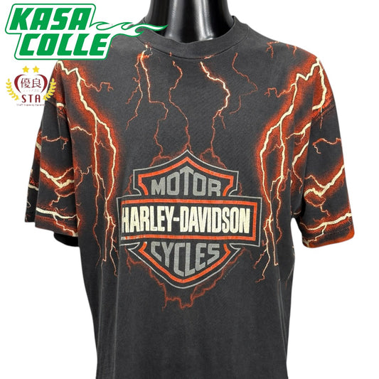 【HARLEY-DAVIDSON】ハーレーダビッドソン "LIGHTNING / LEWISTON, MAINE" 90's Vintage Tシャツ