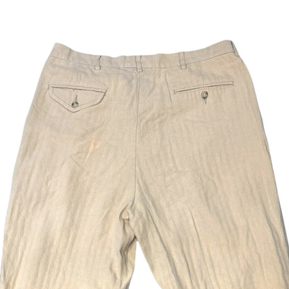 【POLO RALPH LAUREN】ポロ ラルフローレン "LINEN COTTON 2TUCK SLACKS" リネンスラックス