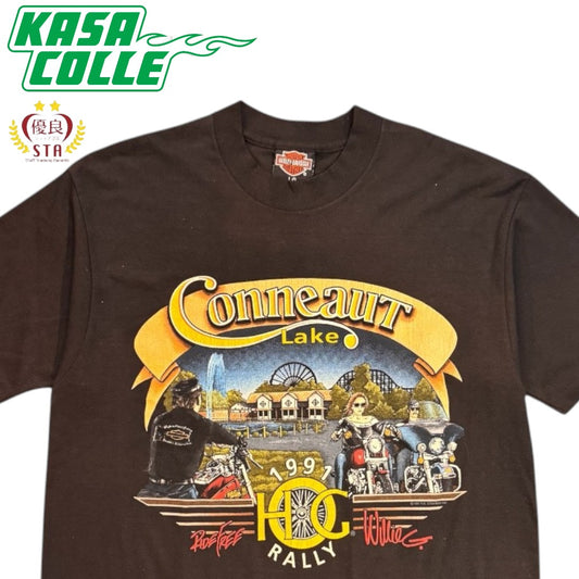 Harley-Davidson 1991 HOG Rally Vintage T-Shirt, Black, Rare, Size L