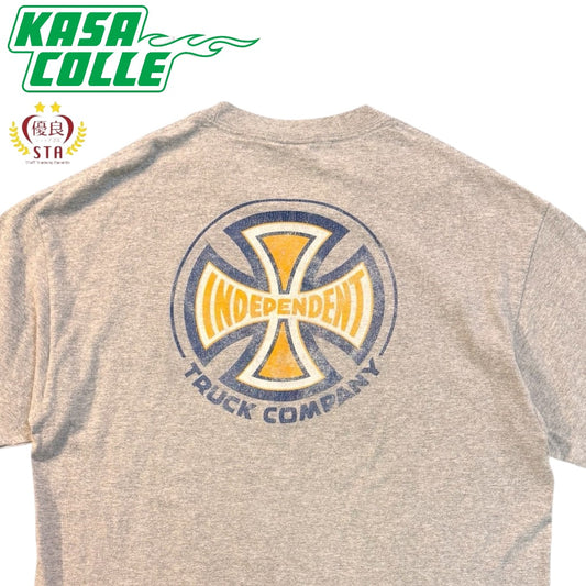 [INDEPENDENT] Independent Logo Print T-Shirt (Gray) / 90s / NHS Tag / Size L