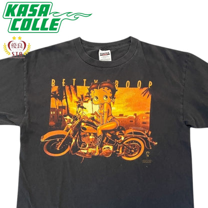 【BETTY BOOP】ベティブープ Tシャツ バイカー GILDAN 90’s XL