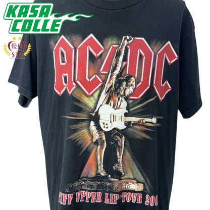 【AC/DC】エーシーディーシー STIFF UPPER LIP TOUR 2001 Vintage Tシャツ XL