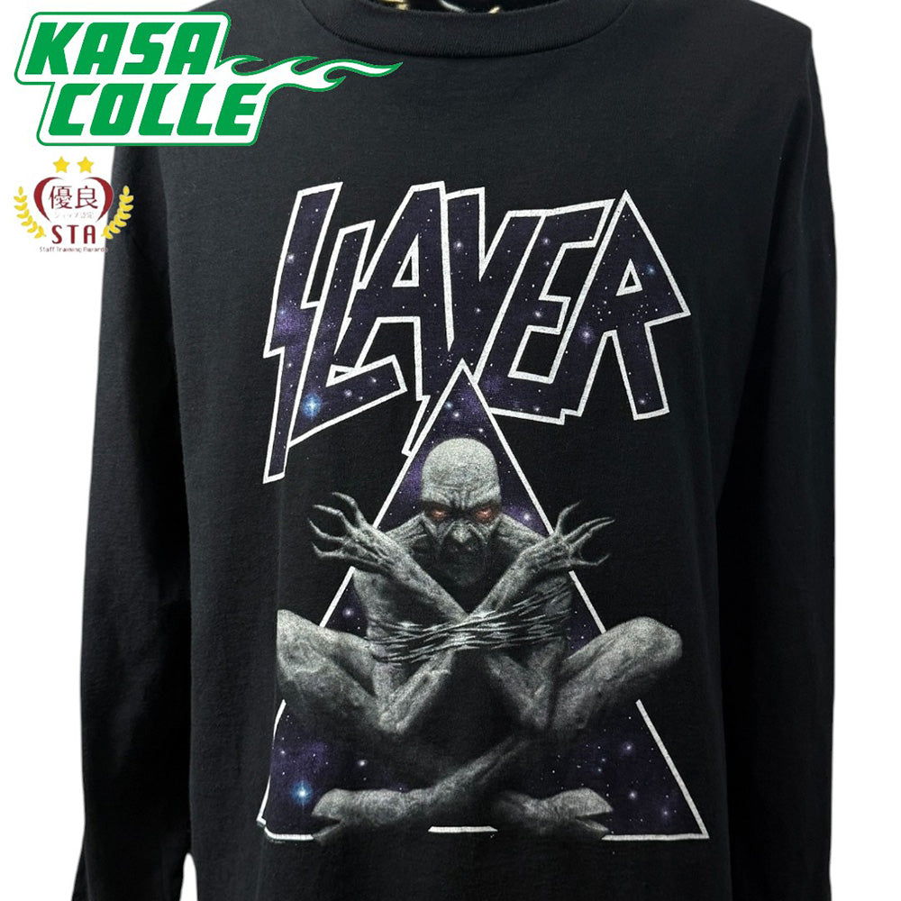 【SLAYER】スレイヤー "Alien Graphic" 90's Vintage ロングスリーブ Tシャツ XL