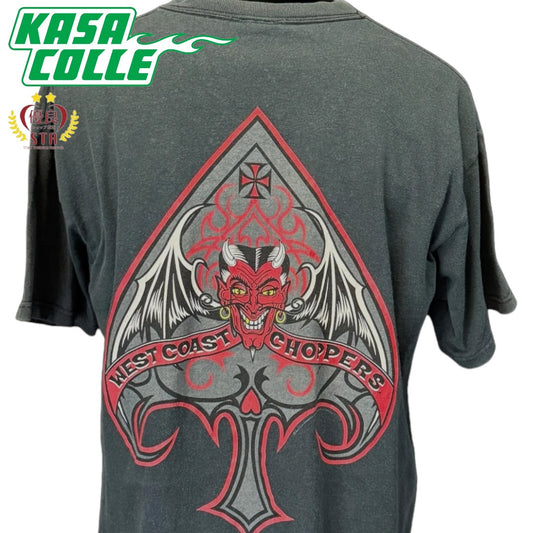[WEST COAST CHOPPERS] West Coast Choppers Iron Cross Devil T-shirt, Size L