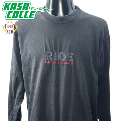 [RIDE] Ride "Leave them all behind" Embroidered Long Sleeve T-Shirt