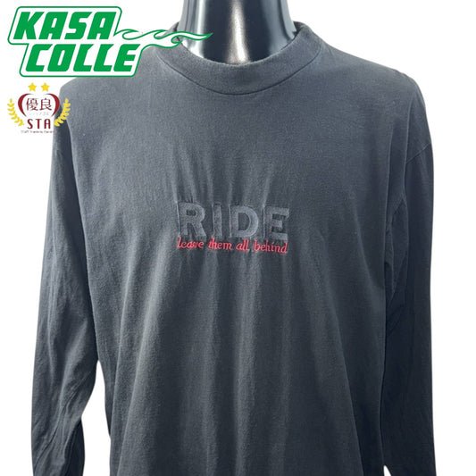 [RIDE] Ride "Leave them all behind" Embroidered Long Sleeve T-Shirt