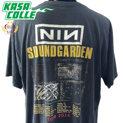 [NINE INCH NAILS × SOUNDGARDEN] Nine Inch Nails Soundgarden Tour 2014 T-shirt
