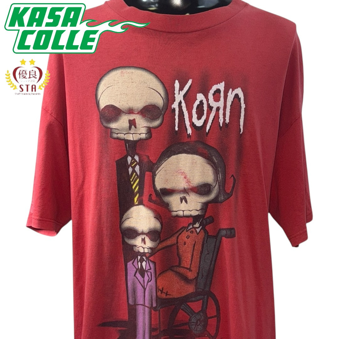 【KORN】コーン Munky Skeletonデザイン Tシャツ XL