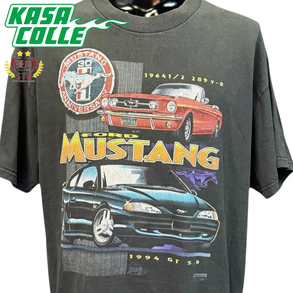 【FORD MUSTANG】フォード マスタング 19641/2 289V8 USA製 LEEタグ Vintage Tシャツ L