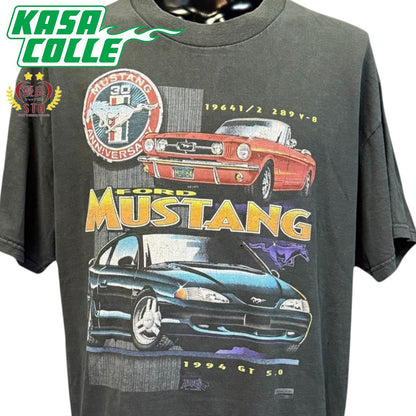 【FORD MUSTANG】フォード マスタング 19641/2 289V8 USA製 LEEタグ Vintage Tシャツ L