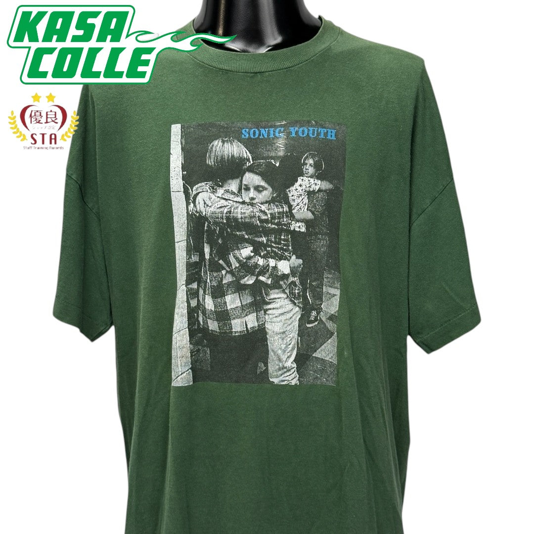 【SONIC YOUTH】ソニック・ユース "DANCING KIDS" GREEN 90's Vintage Tシャツ