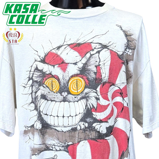 [ALICE IN WONDERLAND] Alice in Wonderland Cheshire Cat Vintage T-shirt 2XL