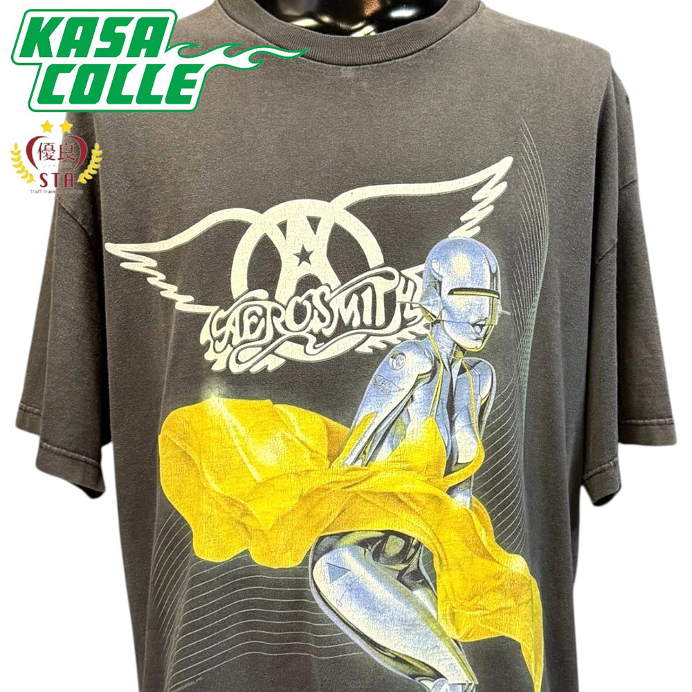AEROSMITH Just Push Play WORLD TOUR 2001 Hajime Sorayama T-shirt, size XL