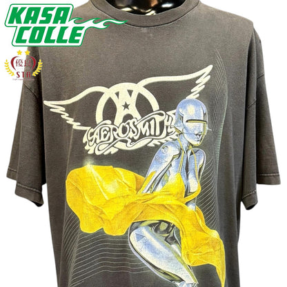 AEROSMITH Just Push Play WORLD TOUR 2001 Hajime Sorayama T-shirt, size XL