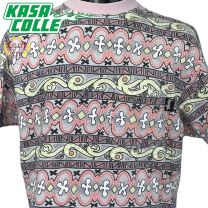 【STUSSY】ステューシー USA製 OLDSTUSSY 総柄 Tシャツ S