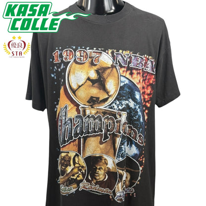 【CHICAGO BULLS】シカゴ・ブルズ "1997 NBA CHAMPIONS" 90's Rap Tシャツ