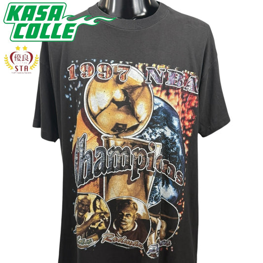 【CHICAGO BULLS】シカゴ・ブルズ "1997 NBA CHAMPIONS" 90's Rap Tシャツ