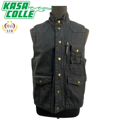 Langlitz Leathers Black Denim Riding Vest