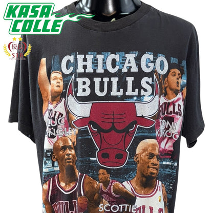 【NBA CHICAGO BULLS】シカゴ・ブルズ 1996 チャンピオンズ RAPteeデザイン Tシャツ