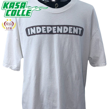 [INDEPENDENT] Independent Box Logo T-Shirt, White, Size XL