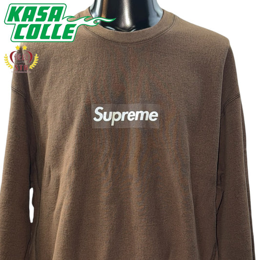 [SUPREME] Supreme Washed Box Logo Crewneck