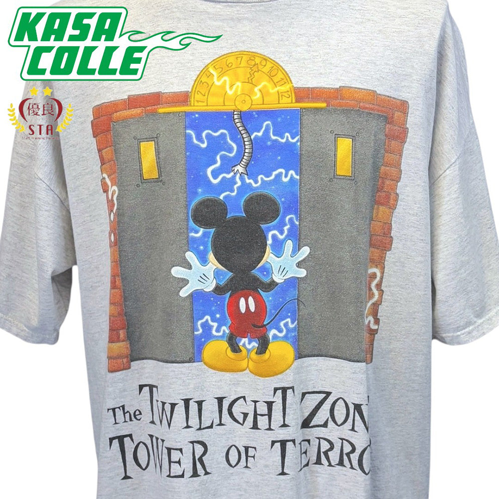 【DISNEY】ディズニー タワーオブテラー "The TWILIGHT ZONE TOWER OF TERROR" 90's Vintage Tシャツ XL