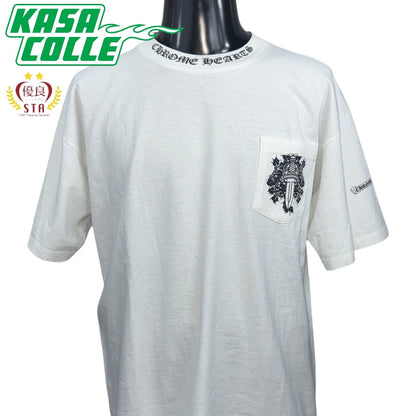 【CHROME HEARTS】オールドネックロゴ "Vine Dagger" ポケット Tシャツ