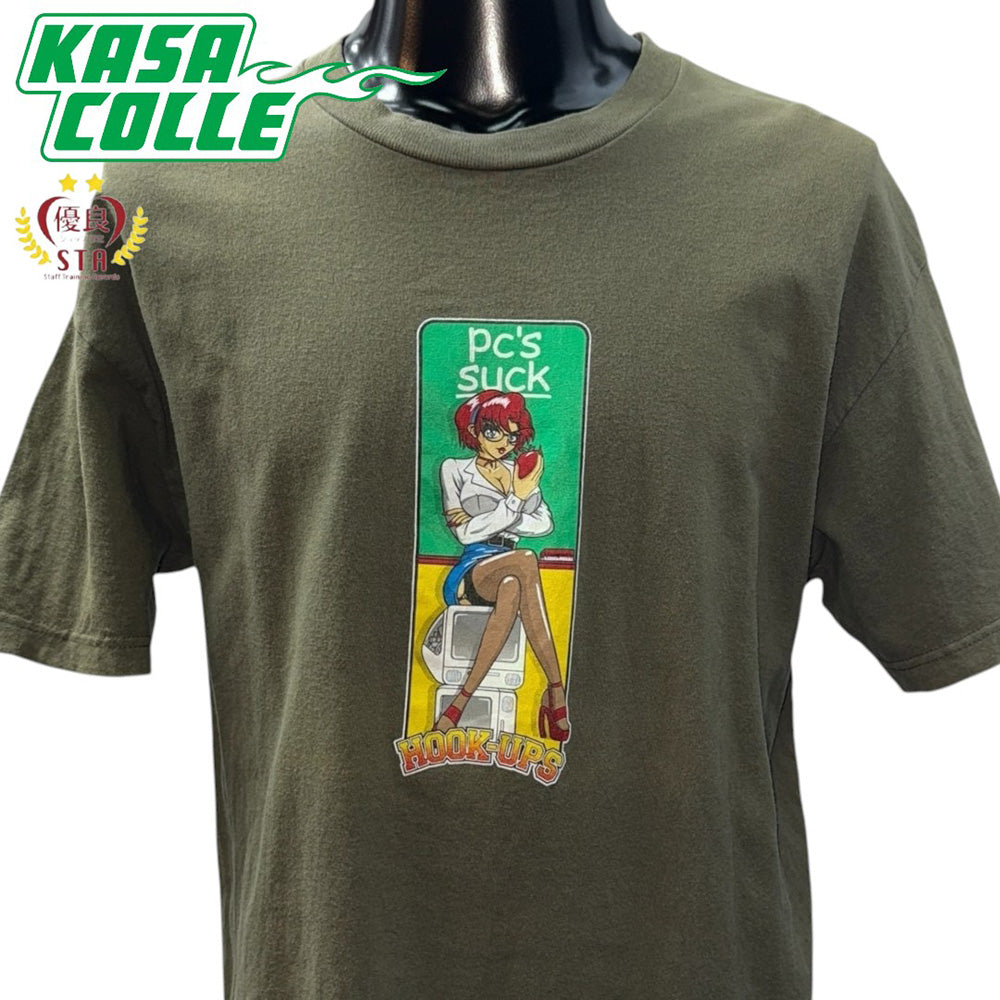 【HOOK-UPS】フックアップス "PC's SUCK" Tシャツ