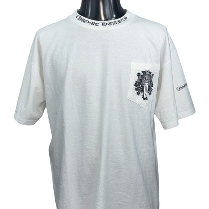 【CHROME HEARTS】オールドネックロゴ "Vine Dagger" ポケット Tシャツ